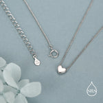 Minimalist Tiny Heart Pendant Necklace in Sterling Silver