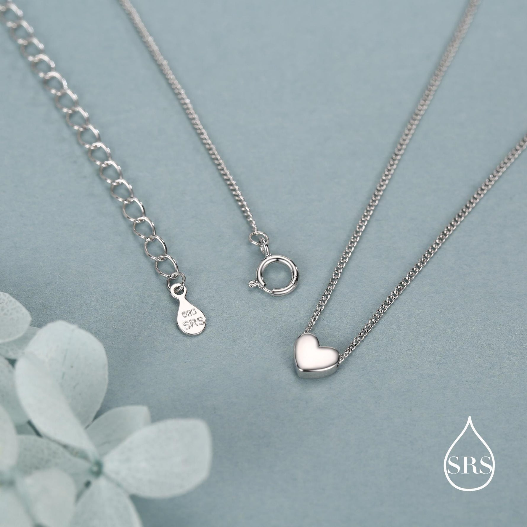 Minimalist Tiny Heart Pendant Necklace in Sterling Silver