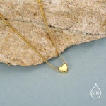 Minimalist Tiny Heart Pendant Necklace in Sterling Silver