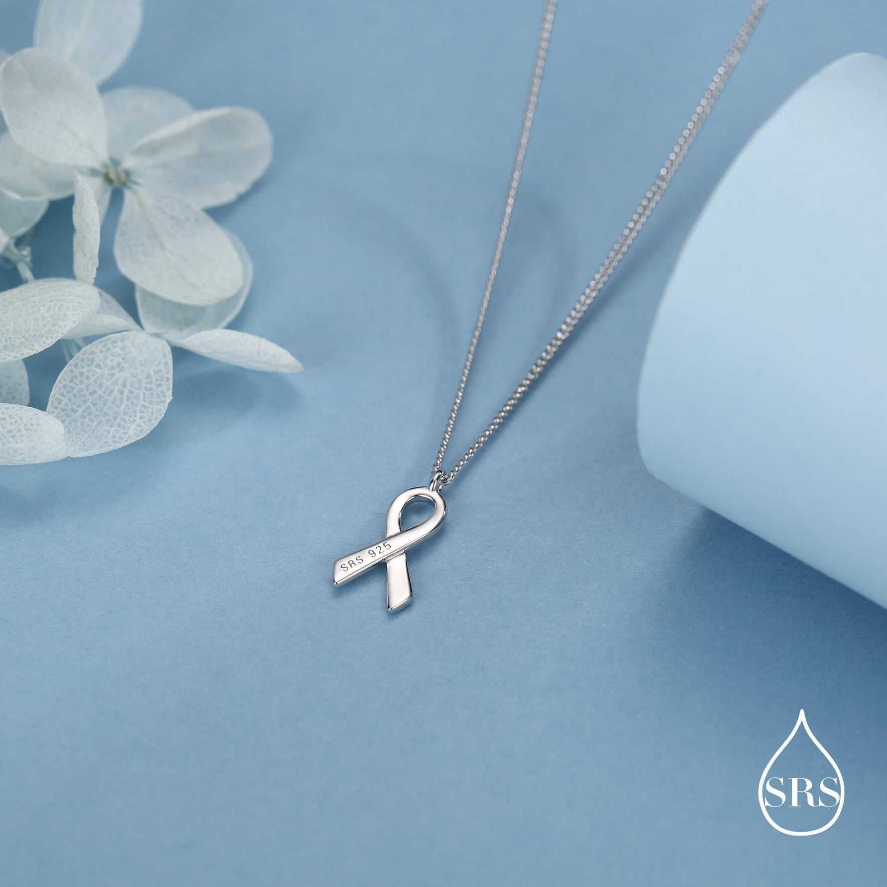Sterling Silver Awareness Ribbon Necklace