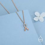 Sterling Silver Awareness Ribbon Necklace