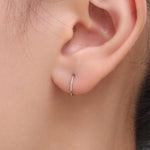 Most Minimalist 6mm Inner Diameter Open Hoops, 0.9mm Thick, Silver Gold or Rose Gold, Open Hoops