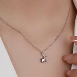 Tiny Little Rabbit Pendant Necklace in Sterling Silver, Silver Rabbit Necklace, Silver Hare Necklace