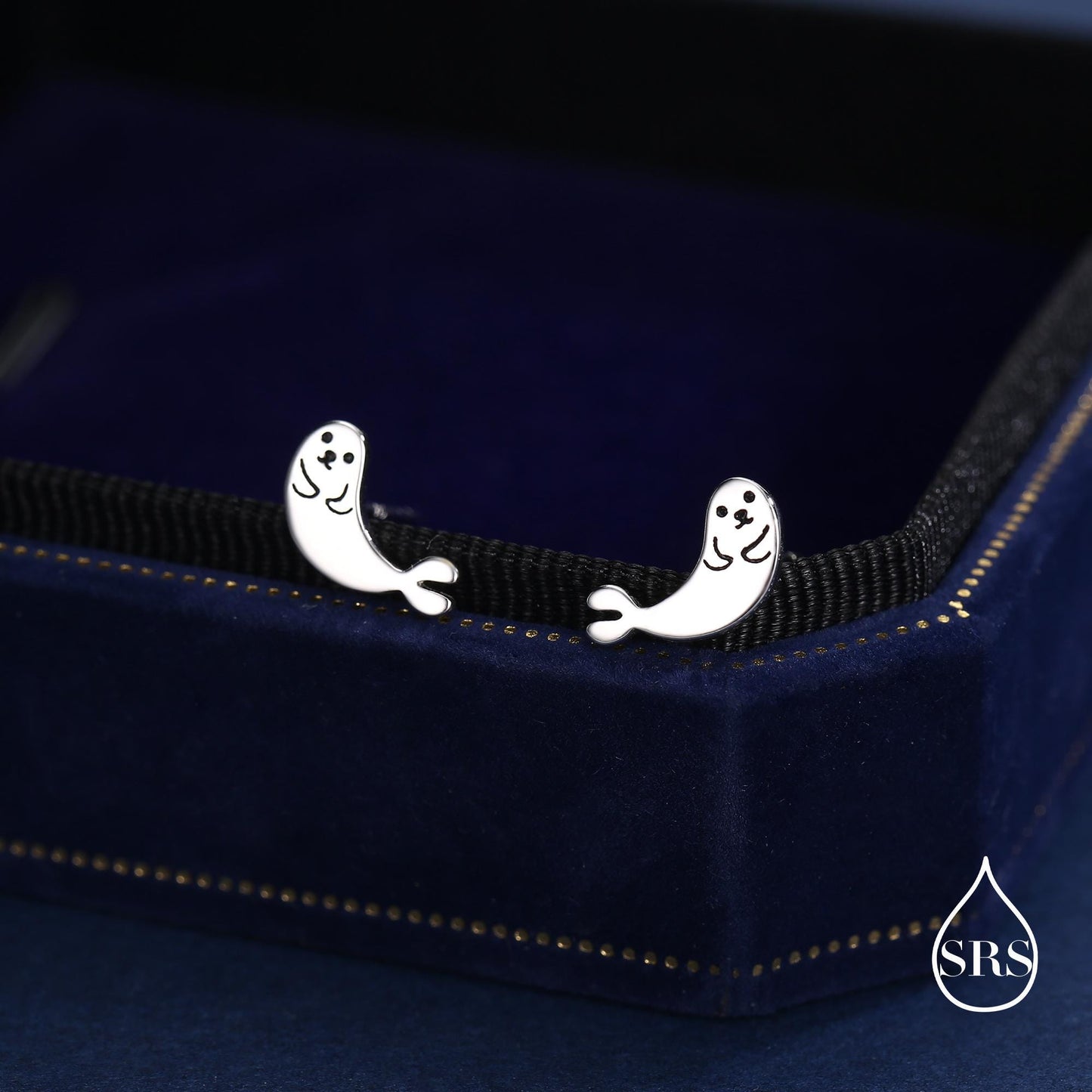 Seal Stud Earrings in Sterling Silver, Cute Baby Seal Earrings, Nature Inspired Animal Earrings
