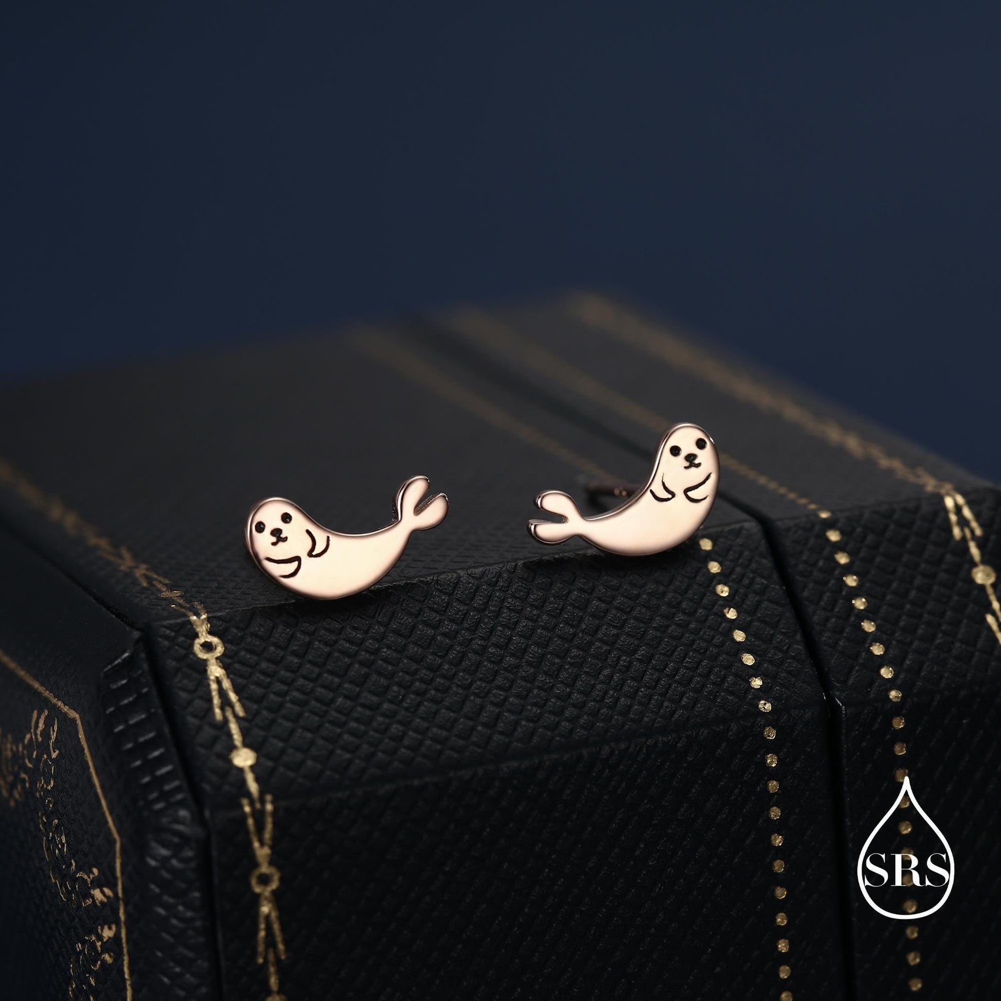 Seal Stud Earrings in Sterling Silver, Cute Baby Seal Earrings, Nature Inspired Animal Earrings