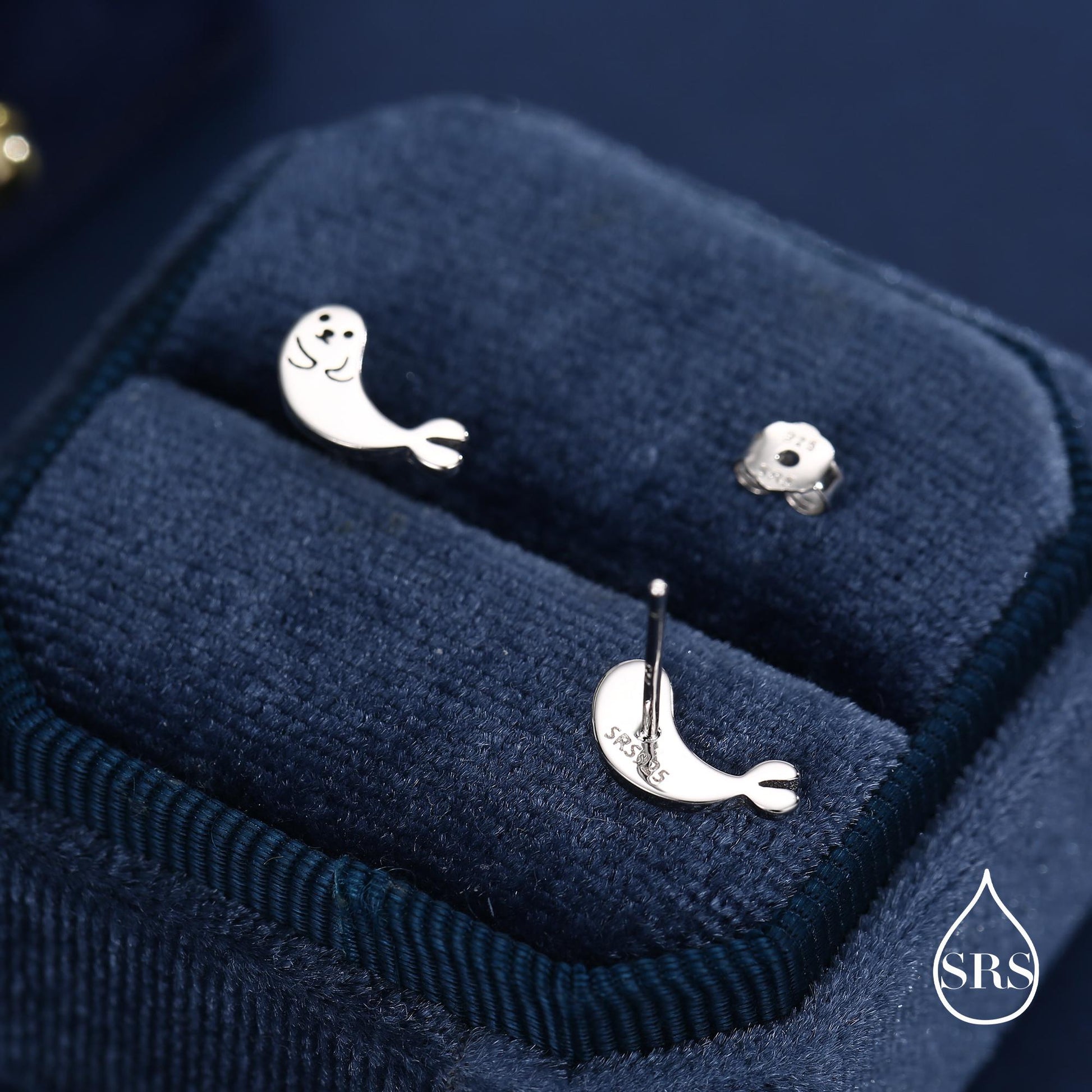 Seal Stud Earrings in Sterling Silver, Cute Baby Seal Earrings, Nature Inspired Animal Earrings