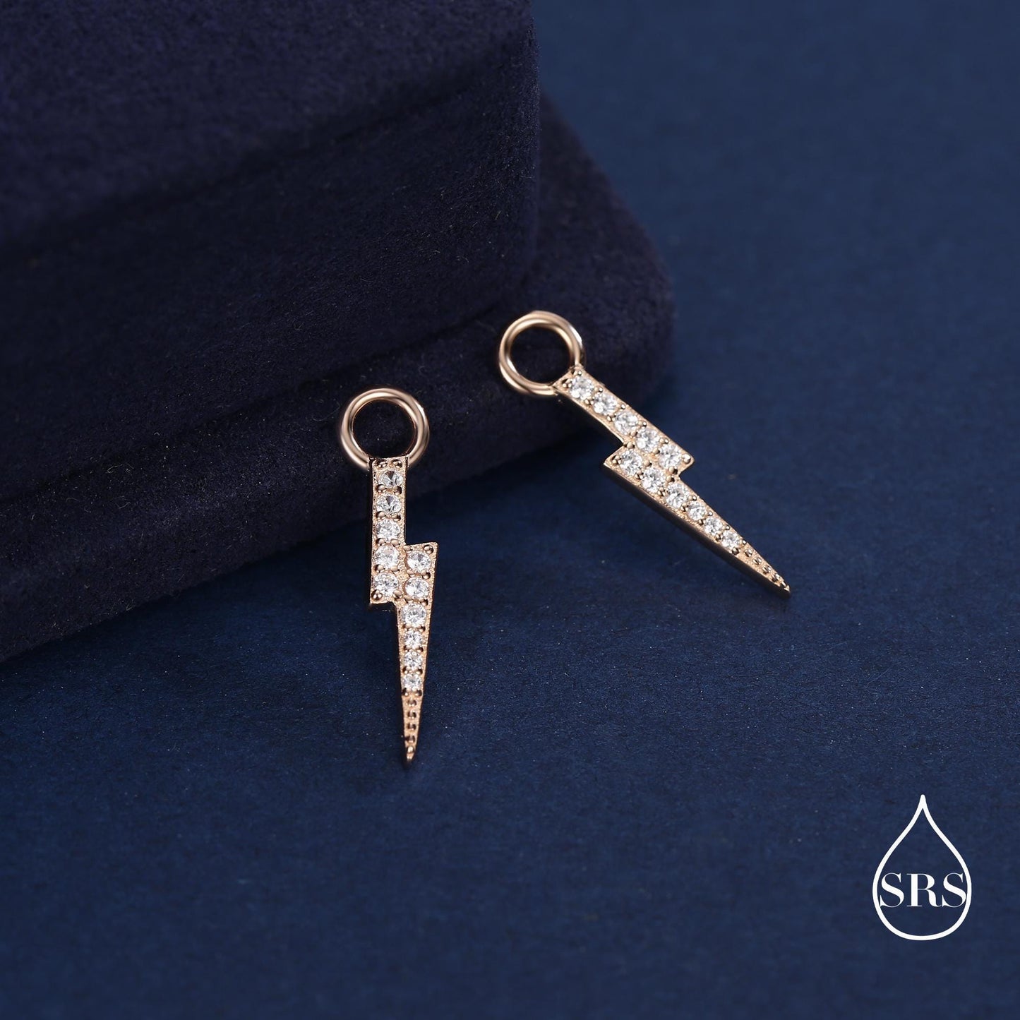 Lightning Bolt Charms for Hoop Earrings