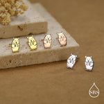 Kawaii Hamster Stud Earrings in Sterling Silver, Cute Hamster Earrings, Pet Earrings, Pet Jewellery