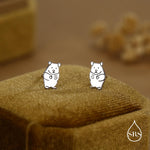 Kawaii Hamster Stud Earrings in Sterling Silver, Cute Hamster Earrings, Pet Earrings, Pet Jewellery