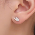 Hedgehog Stud Earrings in Sterling Silver, Silver or Gold, Hedgehog Earrings, Nature Inspired Animal Earrings