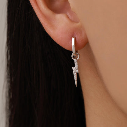Lightning Bolt Charms for Hoop Earrings