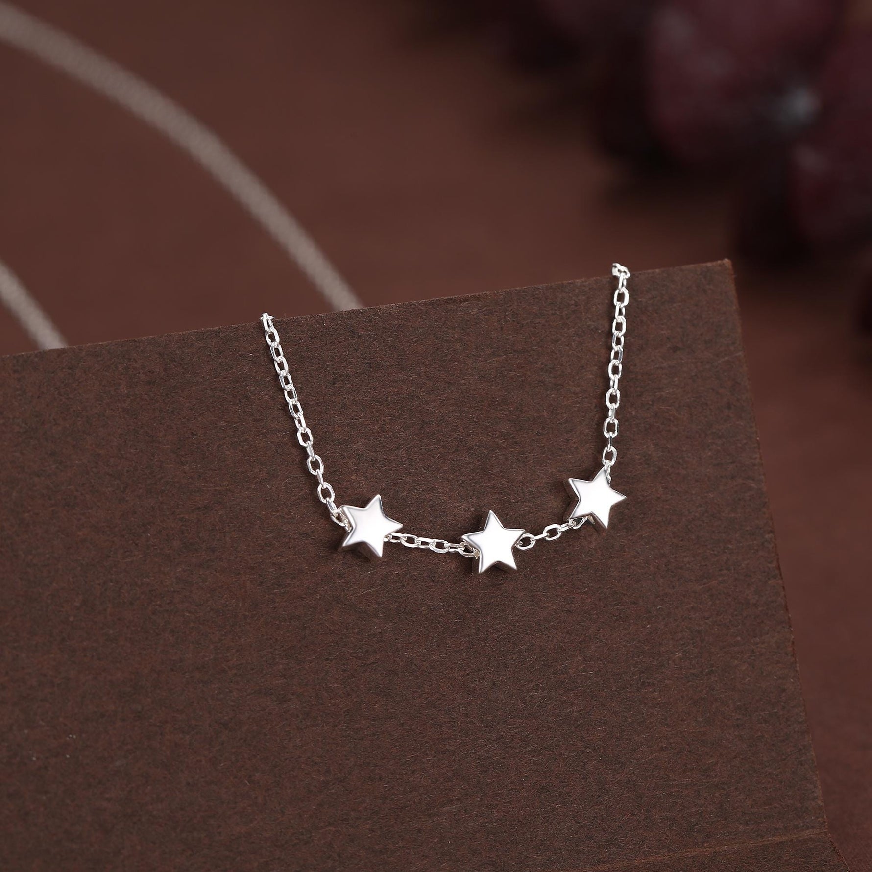 Extra Tiny Star Necklace in Sterling Silver, Custom Necklace, Adjustable Length, Extra Small Pendant, 16 inch to 18 inch