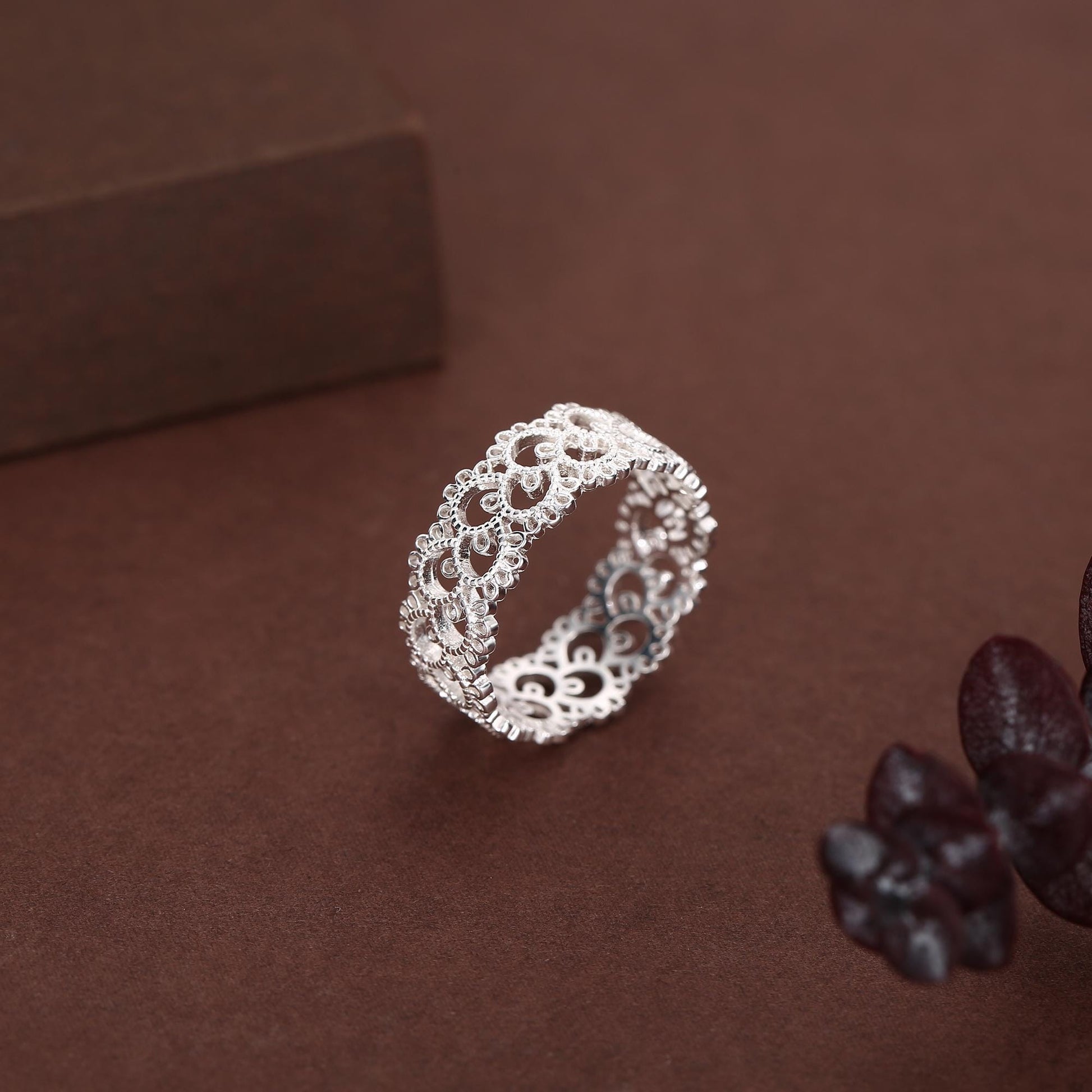 Sterling Silver Lace Filigree Band Ring