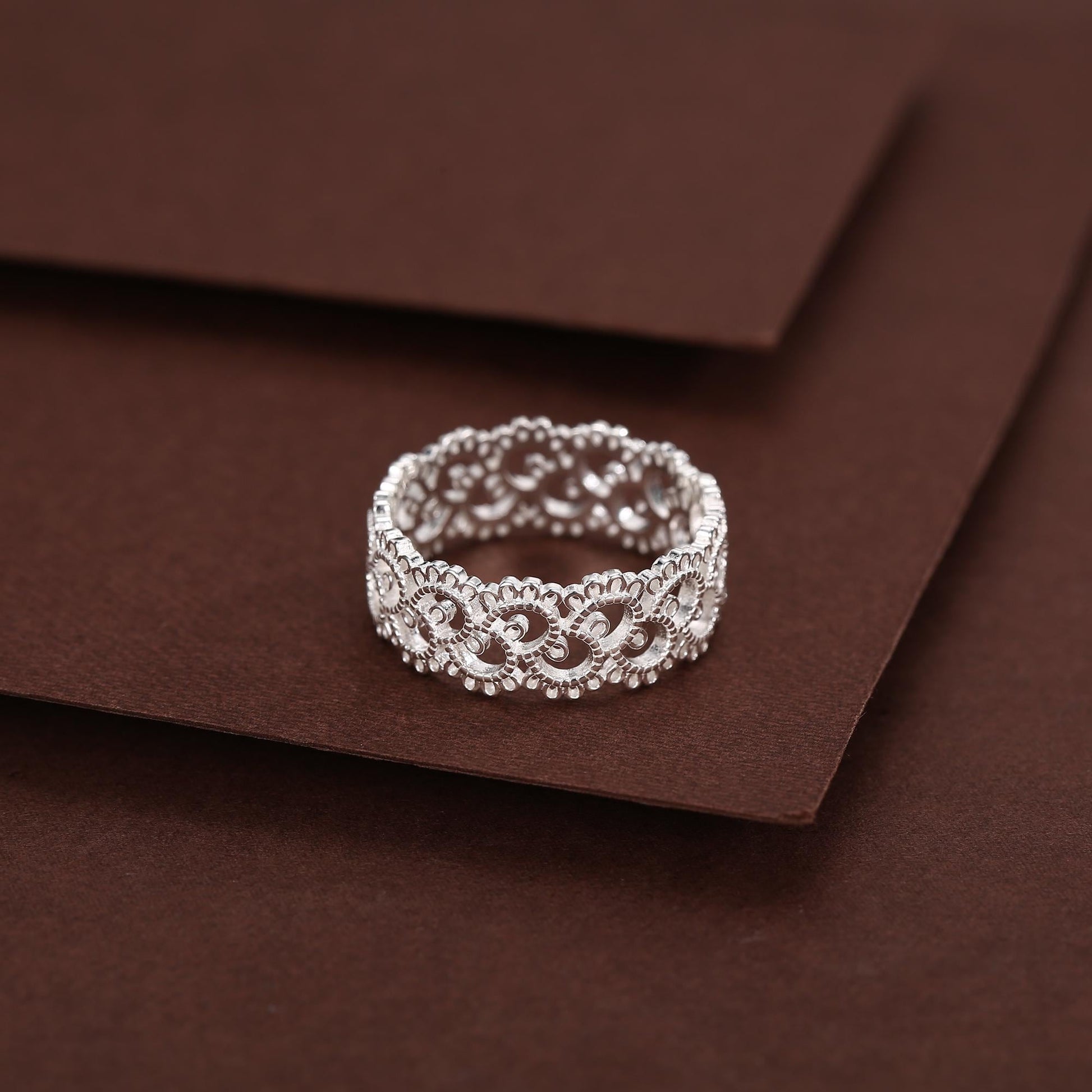 Sterling Silver Lace Filigree Band Ring