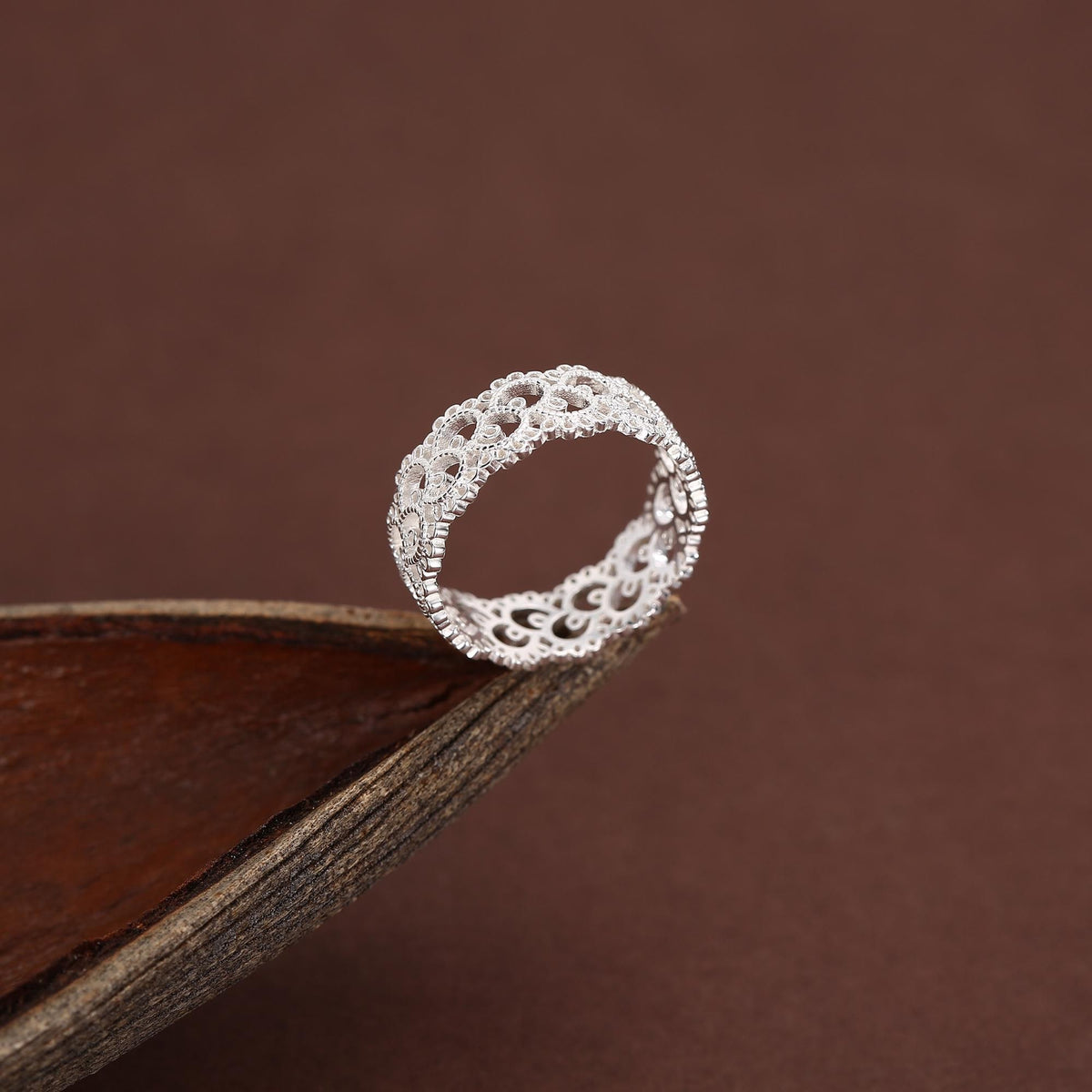 Sterling Silver Lace Filigree Band Ring