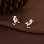 Sterling Silver Shore Bird Wading Bird Stud Earrings