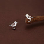 Sterling Silver Shore Bird Wading Bird Stud Earrings