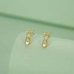 Sterling Silver Ballet Shoe Stud Earrings