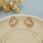 Sterling Silver Anatomical Brain Charms for Huggie Hoops