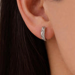 Foil Textured Thick Hoop Earrings, Silver or Gold or Rose Gold, Foil Effect Earrings, Organic Shape Hoops, Hammered Hoops