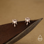 Sterling Silver Flying Squirrel Stud Earrings