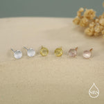 Sterling Silver Sunburst Disk Stud Earrings