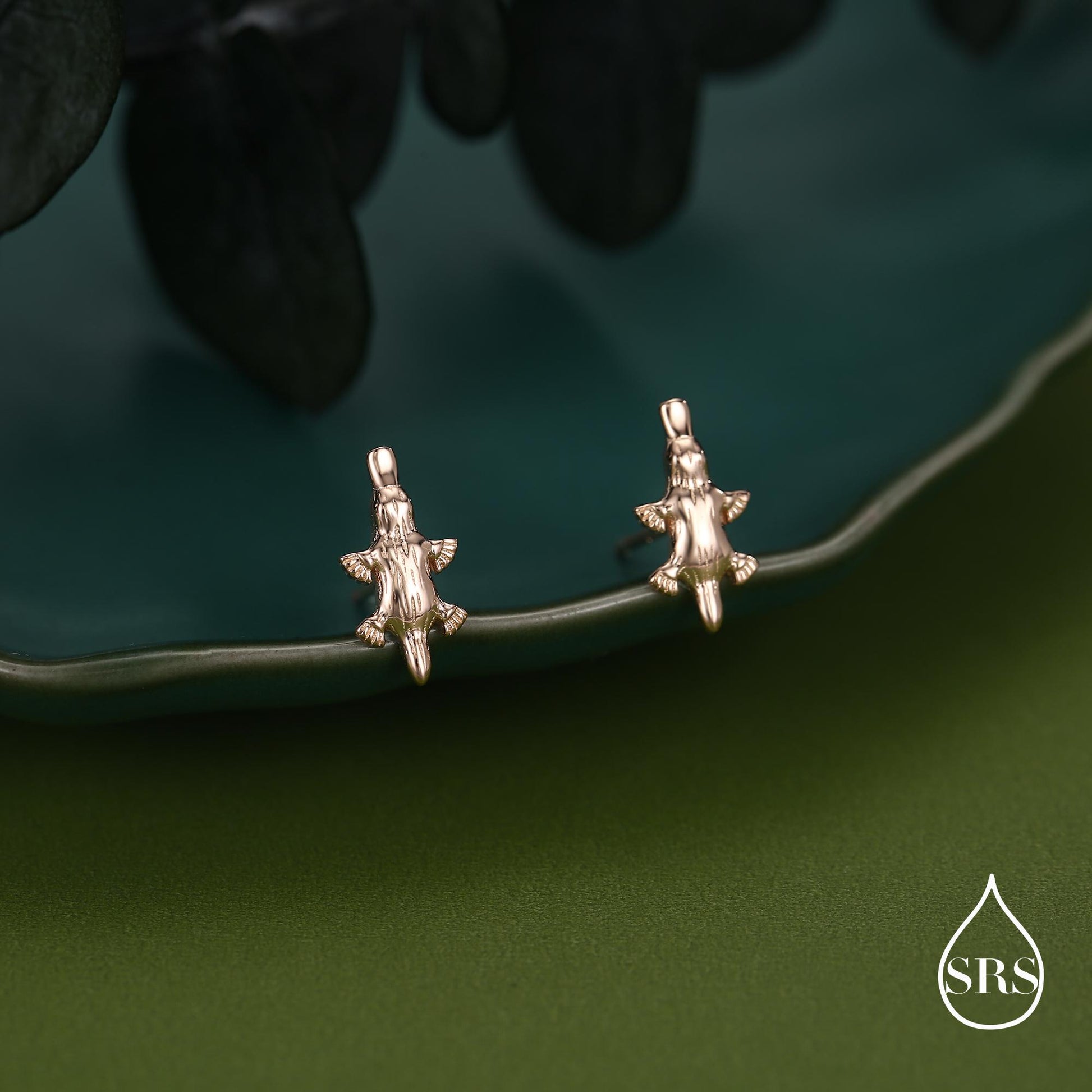 Sterling Silver Platypus Stud Earrings