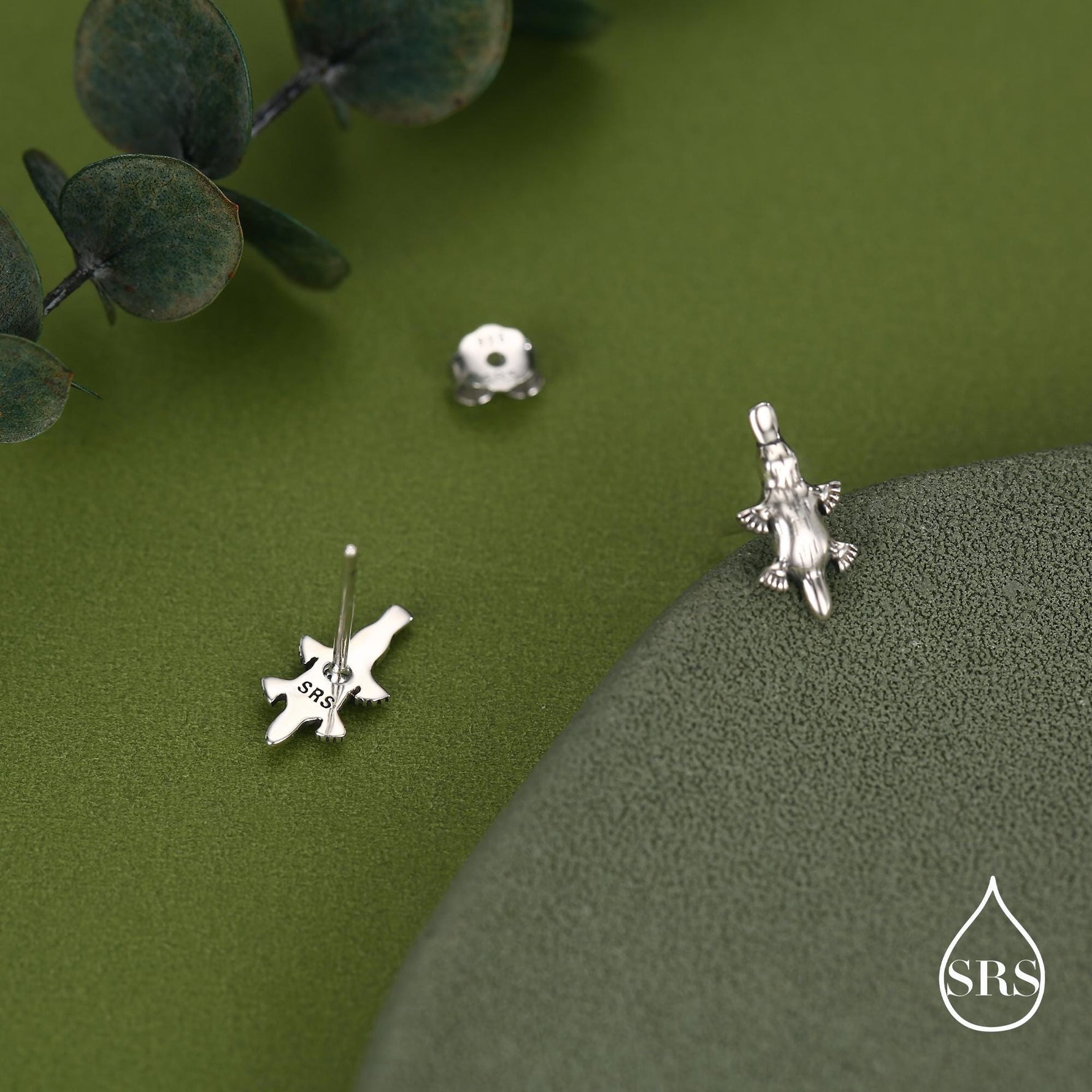 Sterling Silver Platypus Stud Earrings