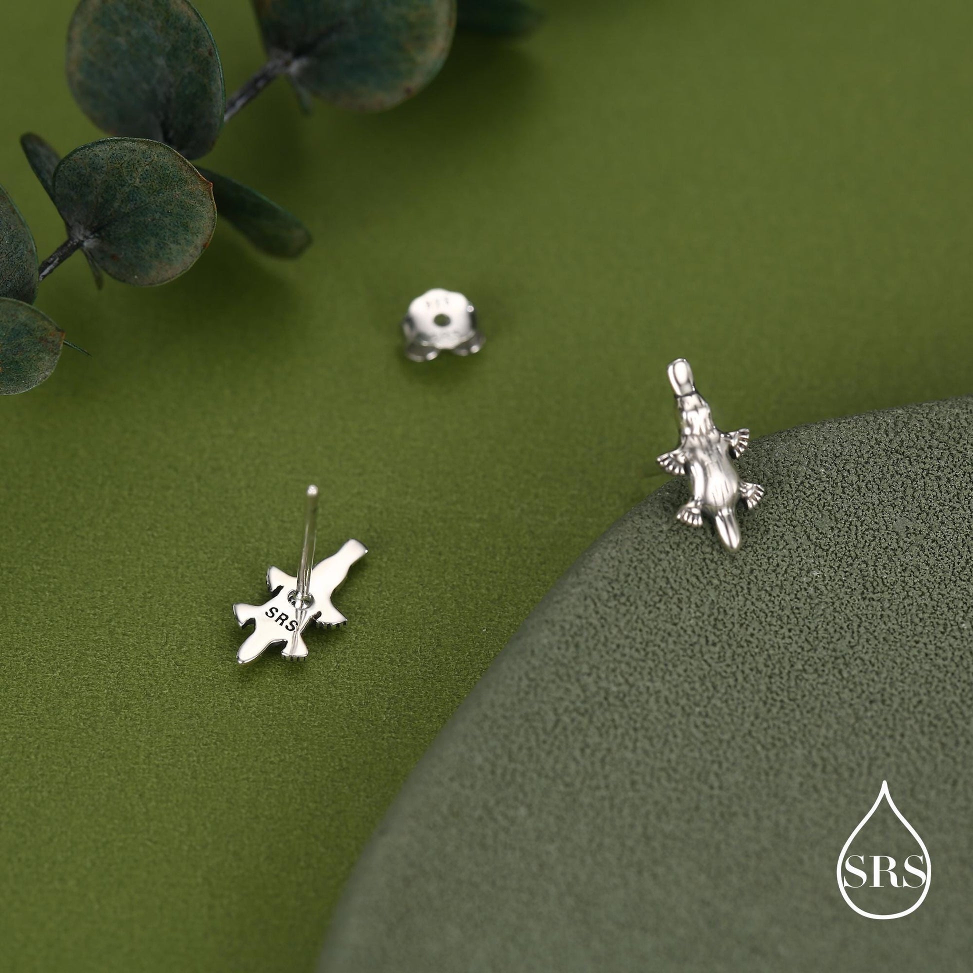 Sterling Silver Platypus Stud Earrings