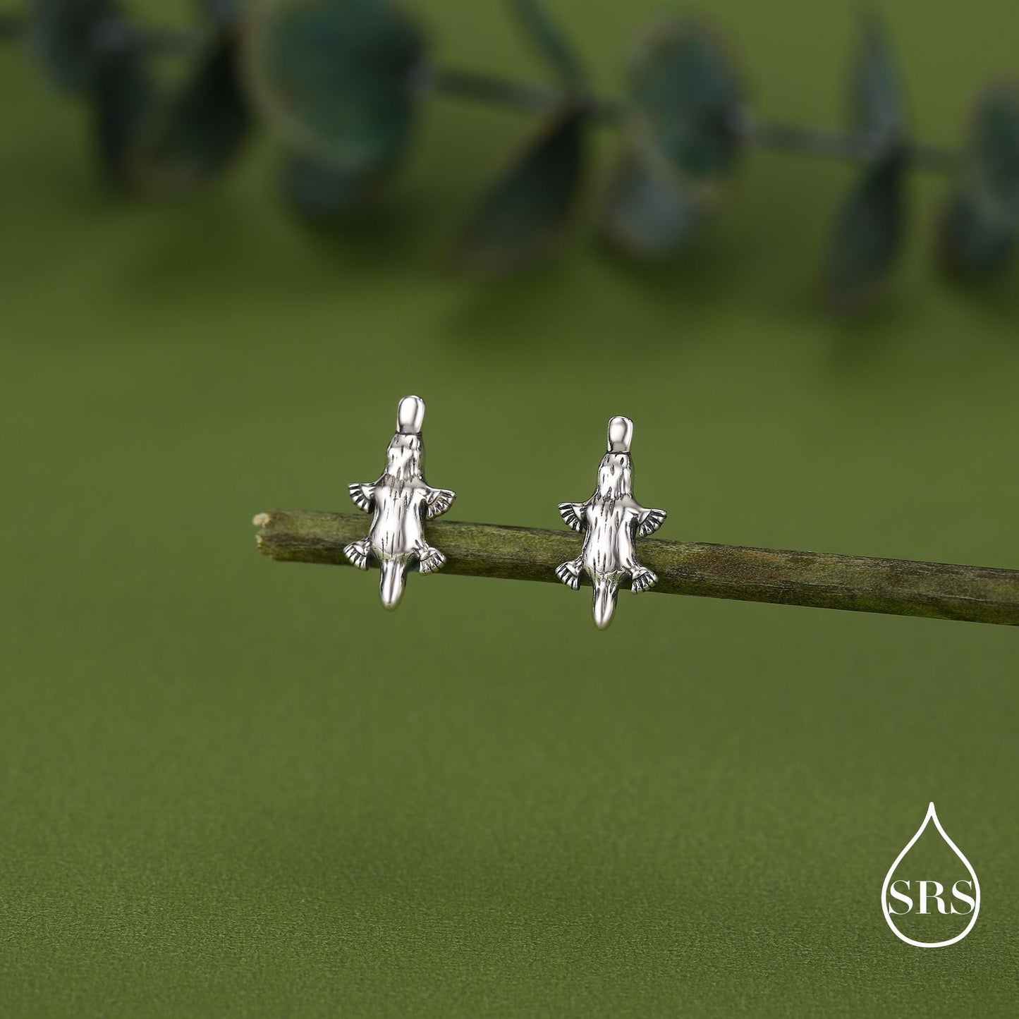 Sterling Silver Platypus Stud Earrings