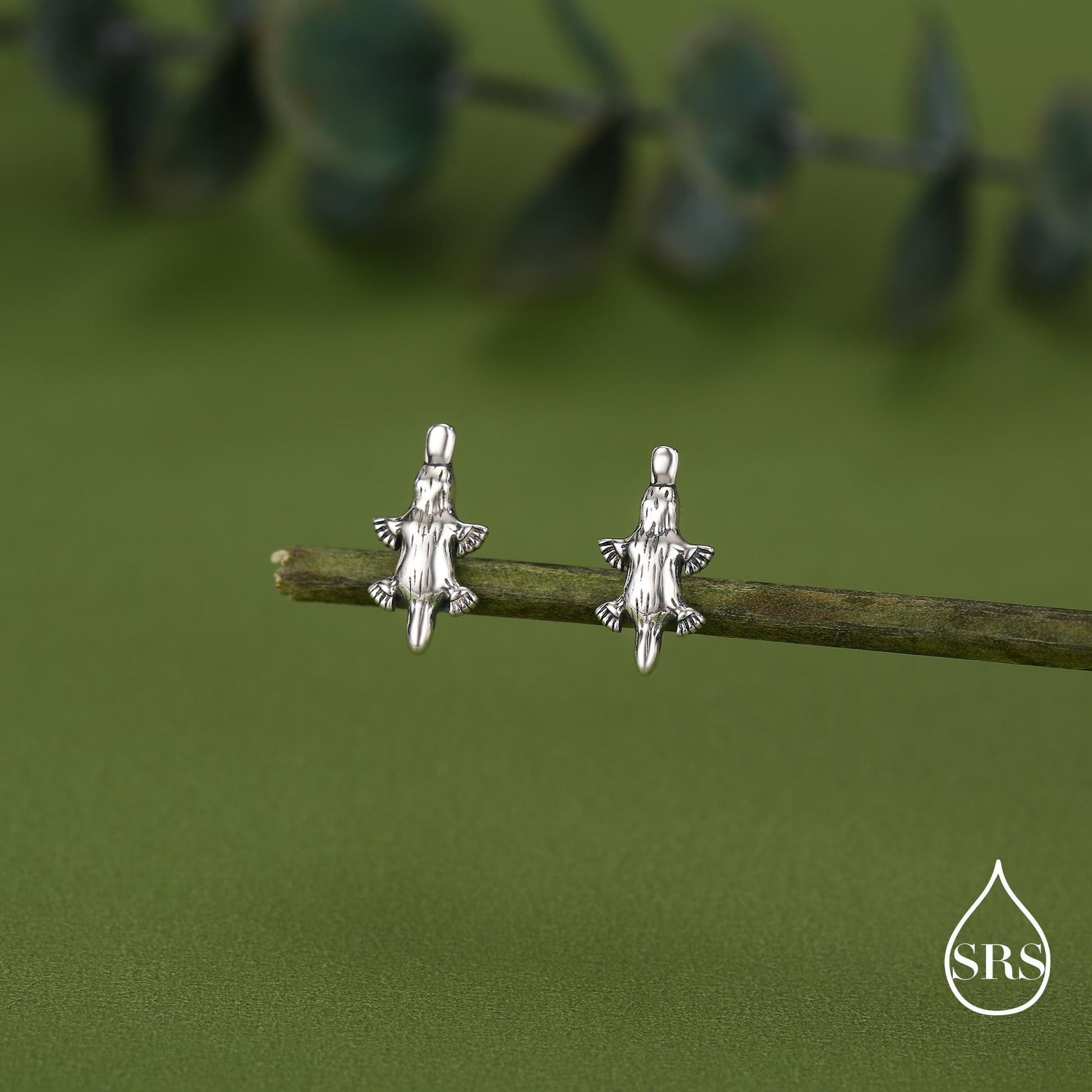 Sterling Silver Platypus Stud Earrings