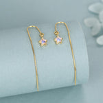 Sterling Silver Opalite Star Threader Earrings