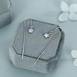 Sterling Silver Opalite Star Threader Earrings