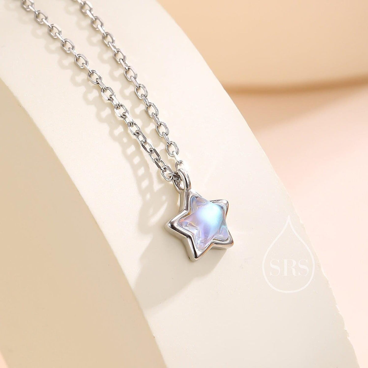 Moonstone Star Pendant Necklace
