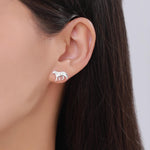 Mismatched Tiger Stud Earrings in Sterling Silver, Silver, Gold or Rose Gold, Asymmetric Tiger Earrings, Nature Inspired Animal Earrings