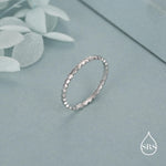 Sterling Silver Beaded Dot Band Ring