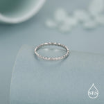 Sterling Silver Beaded Dot Band Ring