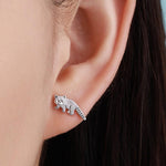 Red Panda Stud Earrings in Sterling Silver, Red Panda Stud, Red Panda Earrings, Panda Bear Earrings
