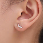 Extra Tiny Slug Stud Earrings in Sterling Silver, Silver or Gold or Rose Gold, Cute Insect Bug Earrings