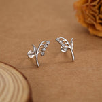 Sterling Silver Lily of the Valley 16G Flat Back Labret Earrings