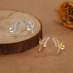 Sterling Silver Lily of the Valley 16G Flat Back Labret Earrings