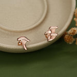 Sterling Silver Mismatched Chanterelle Mushroom 18G Screw Back Ball Stud Earrings with Ball Backs