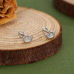 Sterling Silver Ammonite 16G Flat Back Labret Earrings