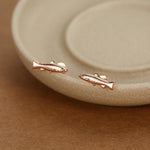 Sterling Silver Trout 16G Flat Back Labret Earrings