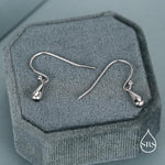 Small Droplet Drop Hook Earrings in Sterling Silver, Silver, Gold or Rose Gold, Waterdrop Dangle Earrings, Raindrop Earrings