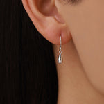 Small Droplet Drop Hook Earrings in Sterling Silver, Silver, Gold or Rose Gold, Waterdrop Dangle Earrings, Raindrop Earrings