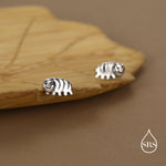 Sterling Silver Water Bear Tardigrade Stud Earrings