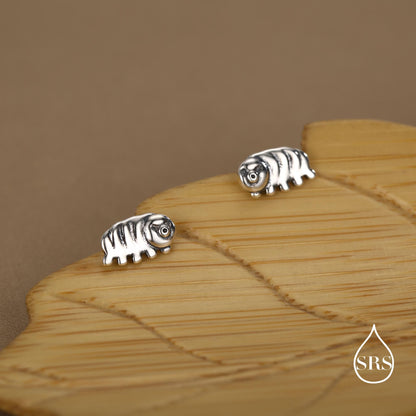 Sterling Silver Water Bear Tardigrade Stud Earrings