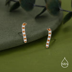 Sterling Silver Enamel Garden Eel Stud Earrings