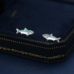 Sterling Silver Sardine Stud Earrings